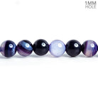 6mm Purple Banded Agate Plain Round Beads 15 inch 68 pieces - The Bead Traders
