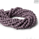 6mm Purple Lava Rock plain rounds 16 inch 64 beads - The Bead Traders