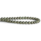 6mm Pyrite Faceted Round Beads 8 inch 33 pieces - The Bead Traders