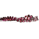 6mm Rhodolite Garnet Faceted Heart Beads 8 inch 64 pieces - The Bead Traders