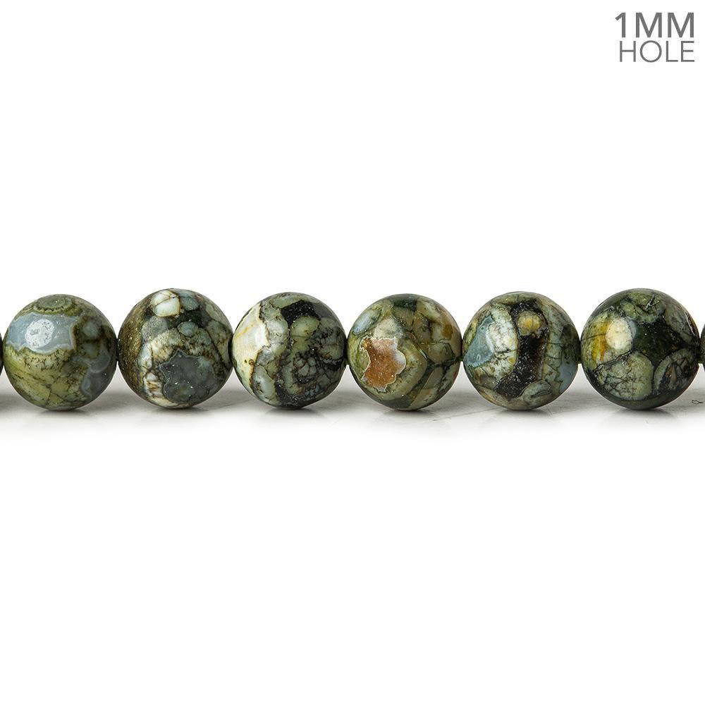 6mm Rhyolite Plain Round 1mm drill hole beads 15.5 inch 66 pieces - The Bead Traders