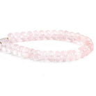 6mm Rose Quartz Faceted Rondelle Beads 6 inch 31 pieces - The Bead Traders