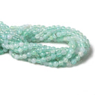 6mm Seafoam Green Banded Agate faceted rounds 14.5 inch 60 beads - The Bead Traders