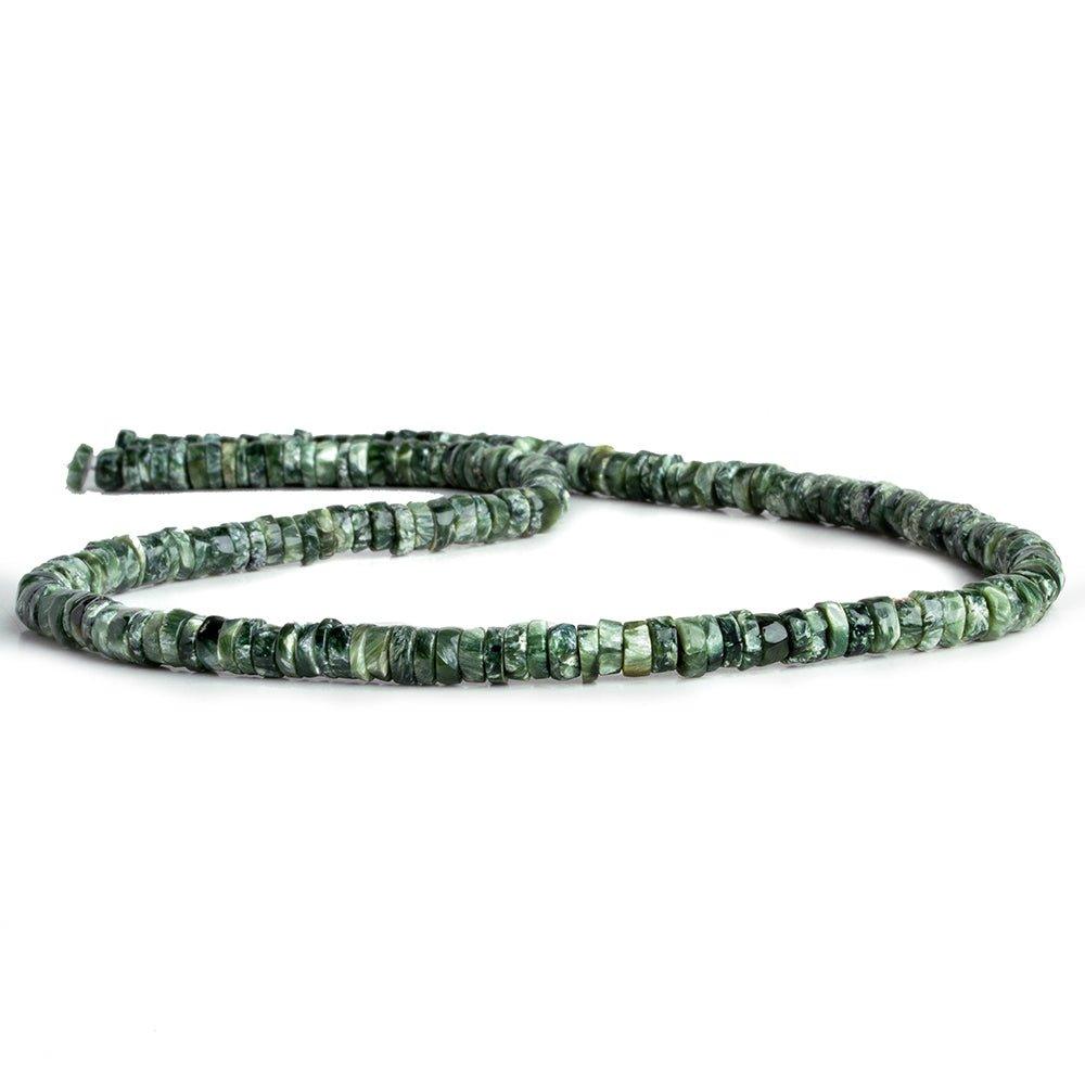 6mm Seraphinite Plain Heishi Beads 16 inch 190 pieces - The Bead Traders