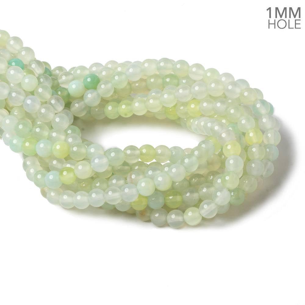 6mm Serene Green Agate plain rounds 14.5 inch 60 beads - The Bead Traders