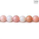 6mm Shaded Pink Peruvian Opal plain round large hole beads 16 inch 68pcs - The Bead Traders