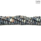 6mm Silver Metallic Multi Quartz faceted rondelles 7.5 inch 52 - The Bead Traders