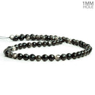6mm Silver Obsidian Faceted Round Beads 15 inch 60 pieces - The Bead Traders