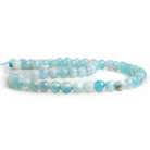 6mm Sky Blue Agate Faceted Round Beads 14 inch 60 pieces - The Bead Traders