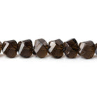 6mm Smoky Quartz Faceted Twist Beads, 8 inch - The Bead Traders