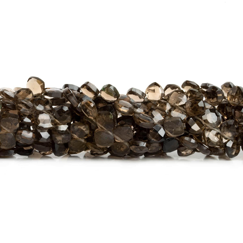 6mm Smoky Quartz Top Drilled Pillows 7.5 inch 50 beads - The Bead Traders