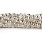 6mm Sterling Silver Plated Brass Curved Groove Oval Beads, 8 inch - The Bead Traders