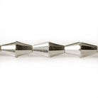 6mm Sterling Silver Plated Brass Faceted Cone Beads, 8 inch - The Bead Traders
