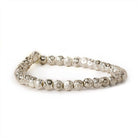 6mm Sterling Silver Plated Brass Stardust Circle Round Beads, 8 inch - The Bead Traders