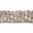 6mm Sterling Silver Plated Brass Stardust Circle Round Beads, 8 inch - The Bead Traders