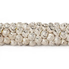 6mm Sterling Silver Plated Brass Stardust Half Moons Round Beads, 8 inch - The Bead Traders