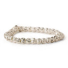 6mm Sterling Silver Plated Brass Stardust Half Moons Round Beads, 8 inch - The Bead Traders