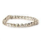 6mm Sterling Silver Plated Brass Wave Oval Beads, 8 inch - The Bead Traders