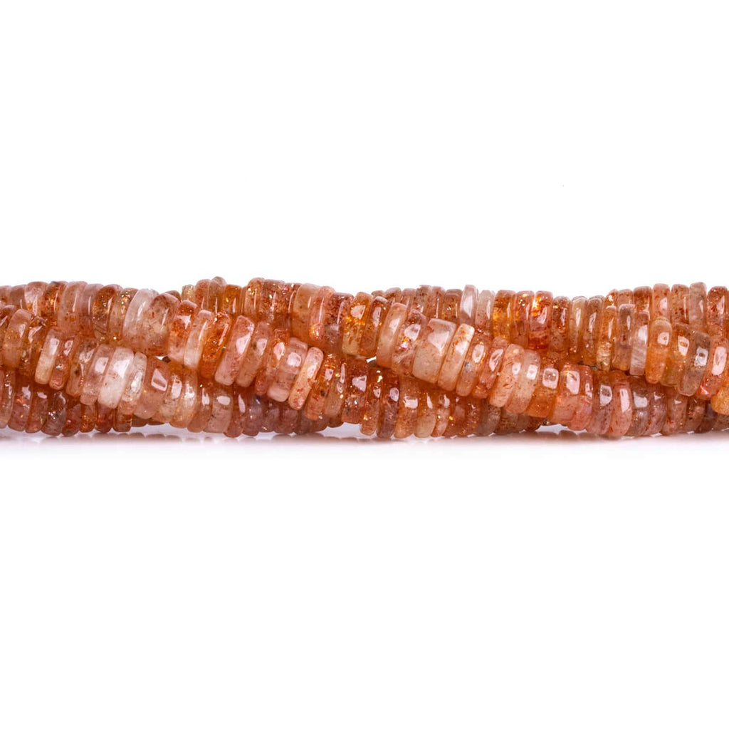 6mm Sunstone Heishis 14 inch 210 beads - The Bead Traders