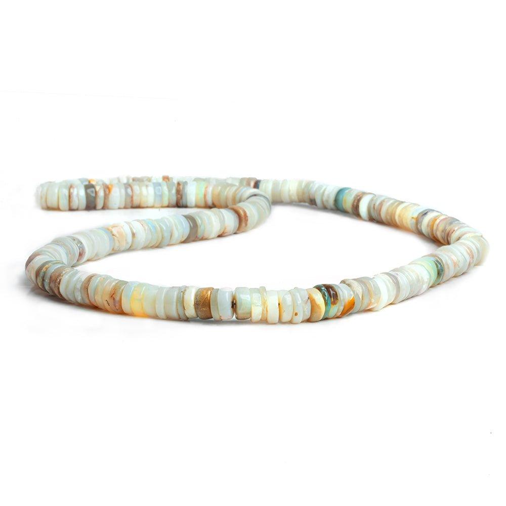 6mm Tan Australian Opal Plain Heishi Beads 16 inch 200 pieces - The Bead Traders