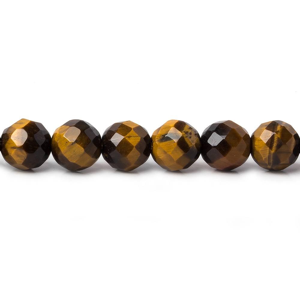 6mm Tiger Eye Faceted Round Beads, 15.5 inch - The Bead Traders