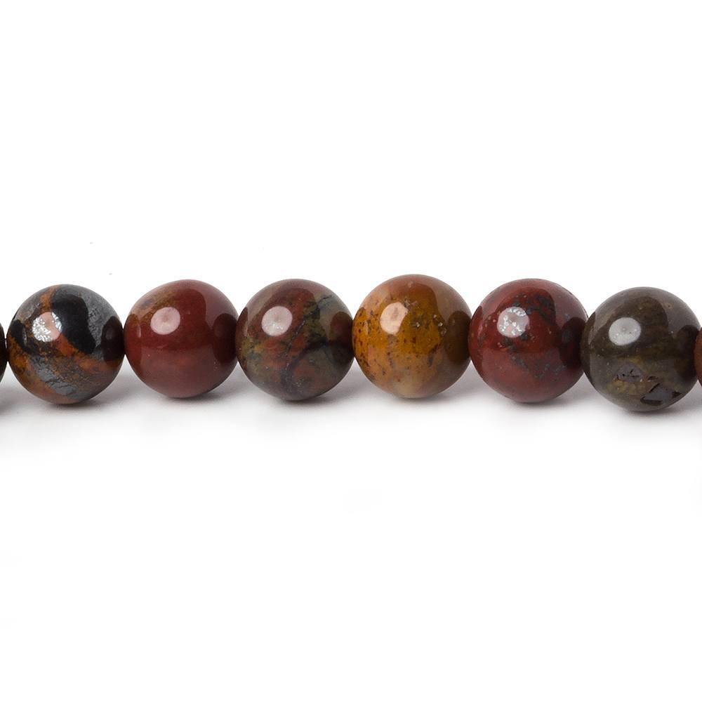 6mm Tiger Iron plain round beads 15 inch 60 pieces - The Bead Traders