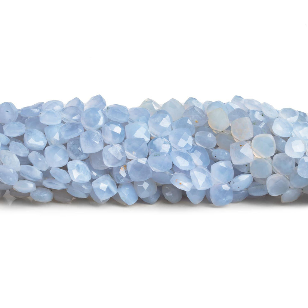 6mm Turkish Chalcedony Top Drilled Pillows 7.5 inch 53 beads - The Bead Traders