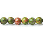 6mm Unakite Plain Round Beads, 15 inch - The Bead Traders