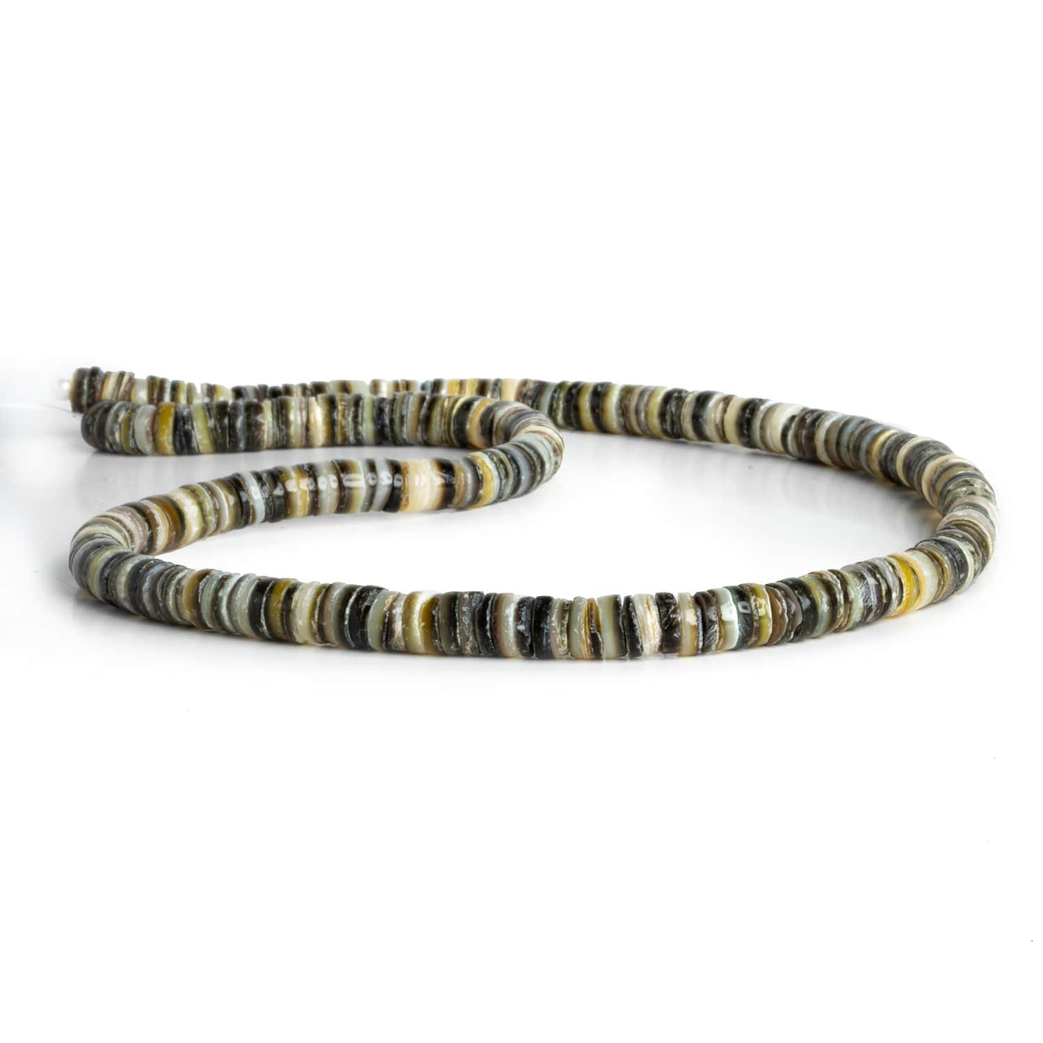 6mm Violet Oyster Shell Plain Heishis 16 inch 215 beads - The Bead Traders