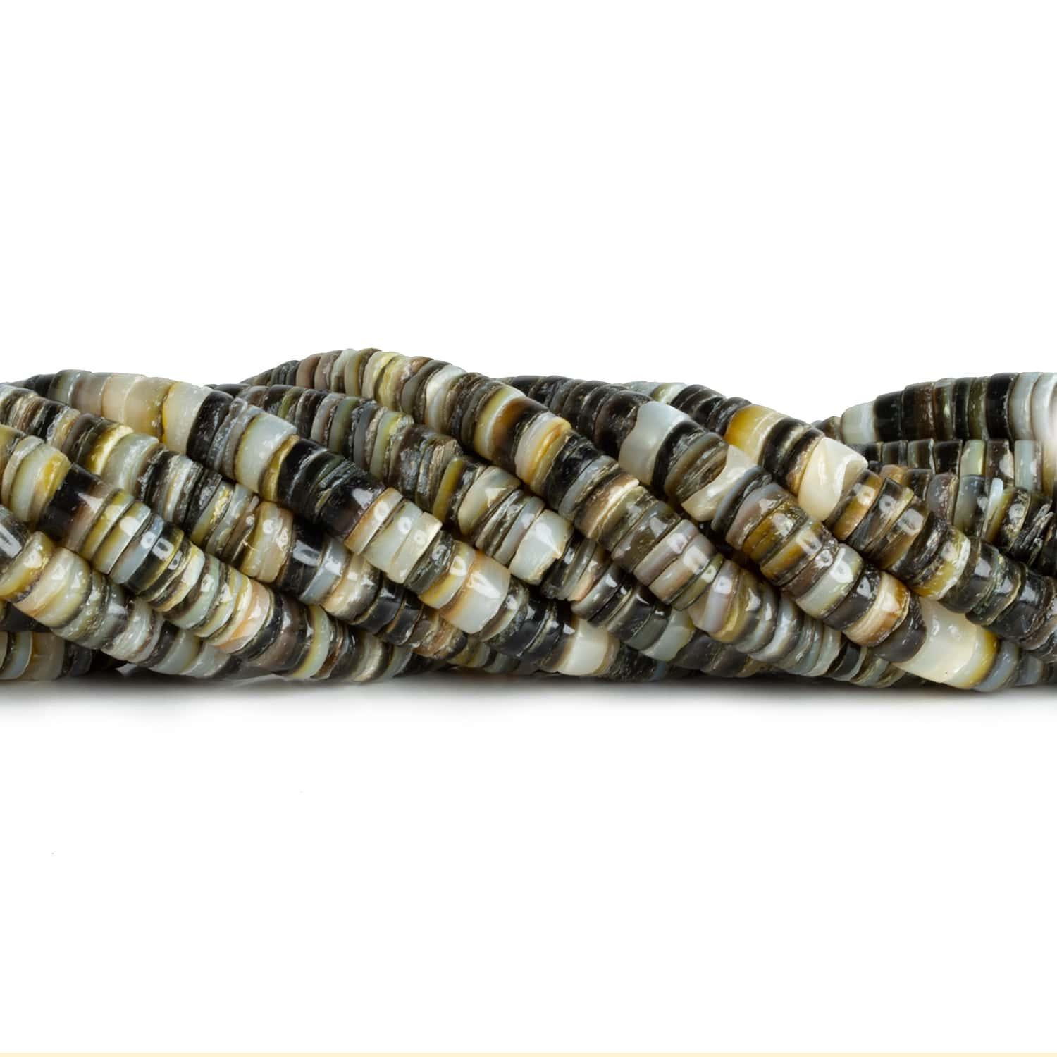 6mm Violet Oyster Shell Plain Heishis 16 inch 215 beads - The Bead Traders