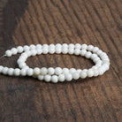 6mm White Jade Plain Rounds 15 inch 65 beads - The Bead Traders
