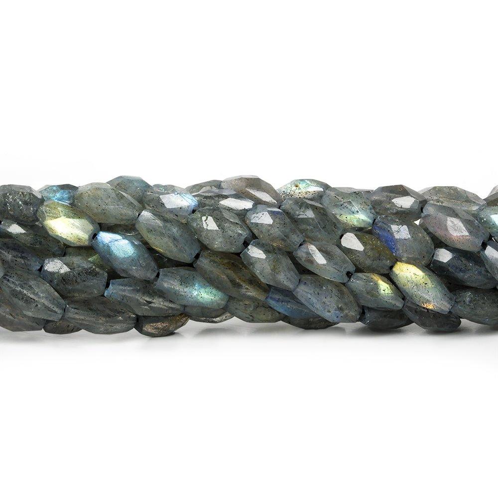 6x3-7x3mm Labradorite Straight Drill Faceted Marquise Beads 14 inch 48pcs - The Bead Traders