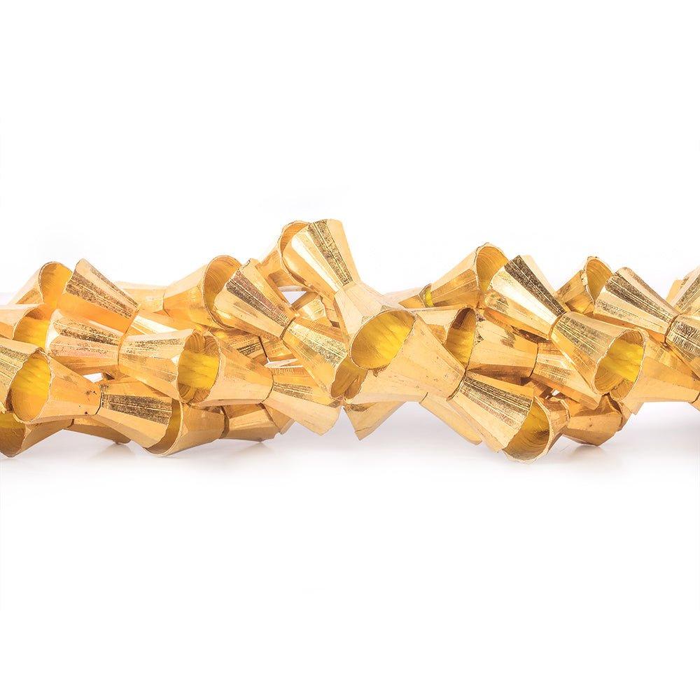 6x3mm 22kt Gold Plated Brass Fluted Cone Beads - The Bead Traders