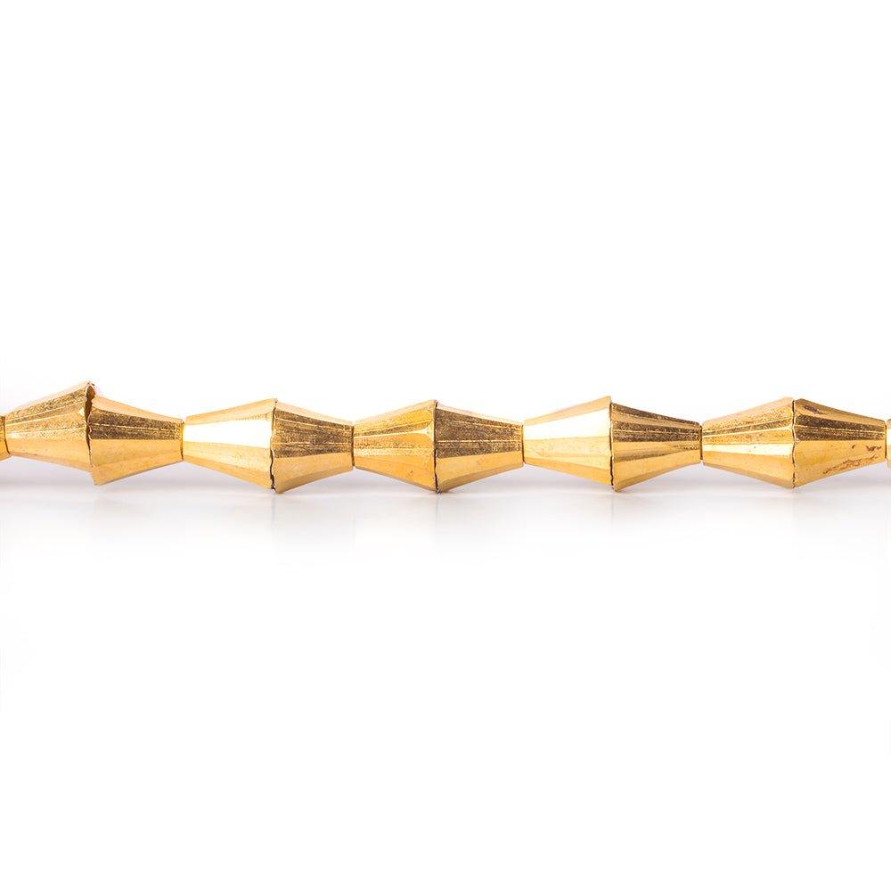 6x3mm 22kt Gold Plated Brass Fluted Cone Beads - The Bead Traders