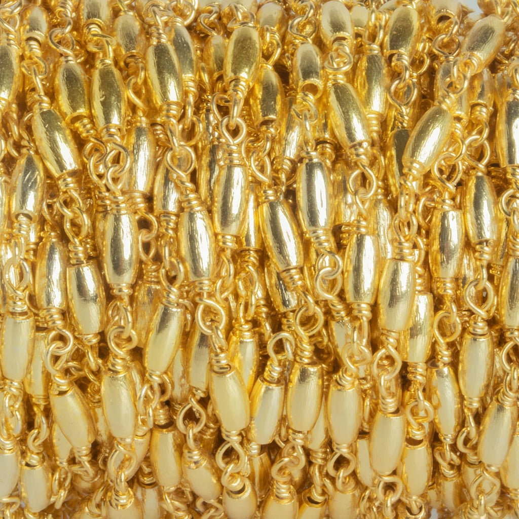 6x3mm Gold Tube Gold Chain 22 pieces - The Bead Traders