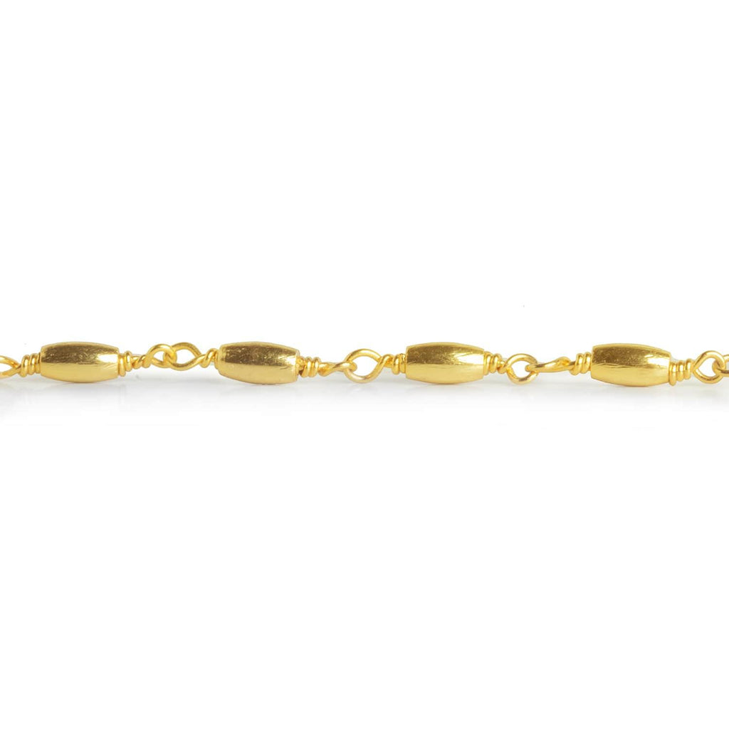 6x3mm Gold Tube Gold Chain 22 pieces - The Bead Traders