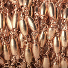 6x3mm Rose Gold plated Brushed Rice Rose Gold Chain - The Bead Traders