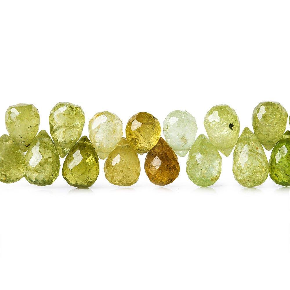 6x4-7.5x5mm Grossular Garnet Top Drilled Tear Drops 8 inch 75 beads AA - The Bead Traders