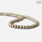 6x4-7x5mm Sage Green 2.5mm Large Hole Off Round Pearl 15 inch 78 pieces - The Bead Traders