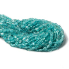 6x4-8x4mm Pool Blue Apatite plain nugget beads 13 inch 55 pieces - The Bead Traders