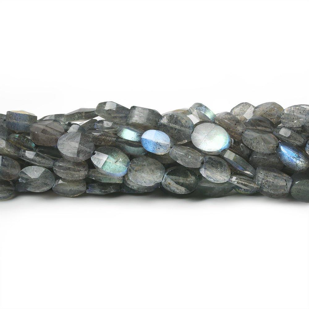 6x4-8x6mm Labradorite Faceted Oval Beads 13 inch 45 pieces - The Bead Traders