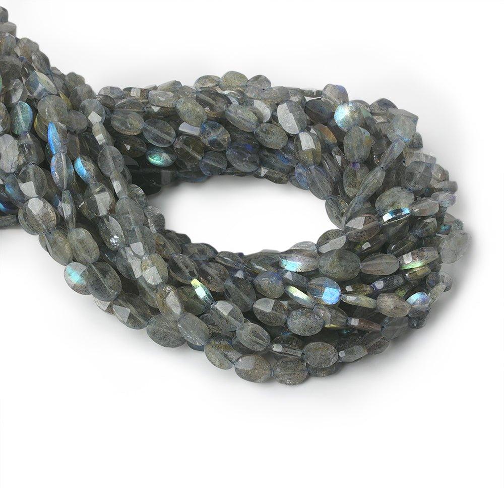 6x4-8x6mm Labradorite Faceted Oval Beads 13 inch 45 pieces - The Bead Traders