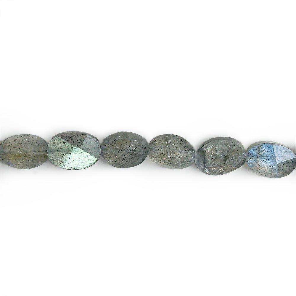 6x4-8x6mm Labradorite Faceted Oval Beads 13 inch 45 pieces - The Bead Traders