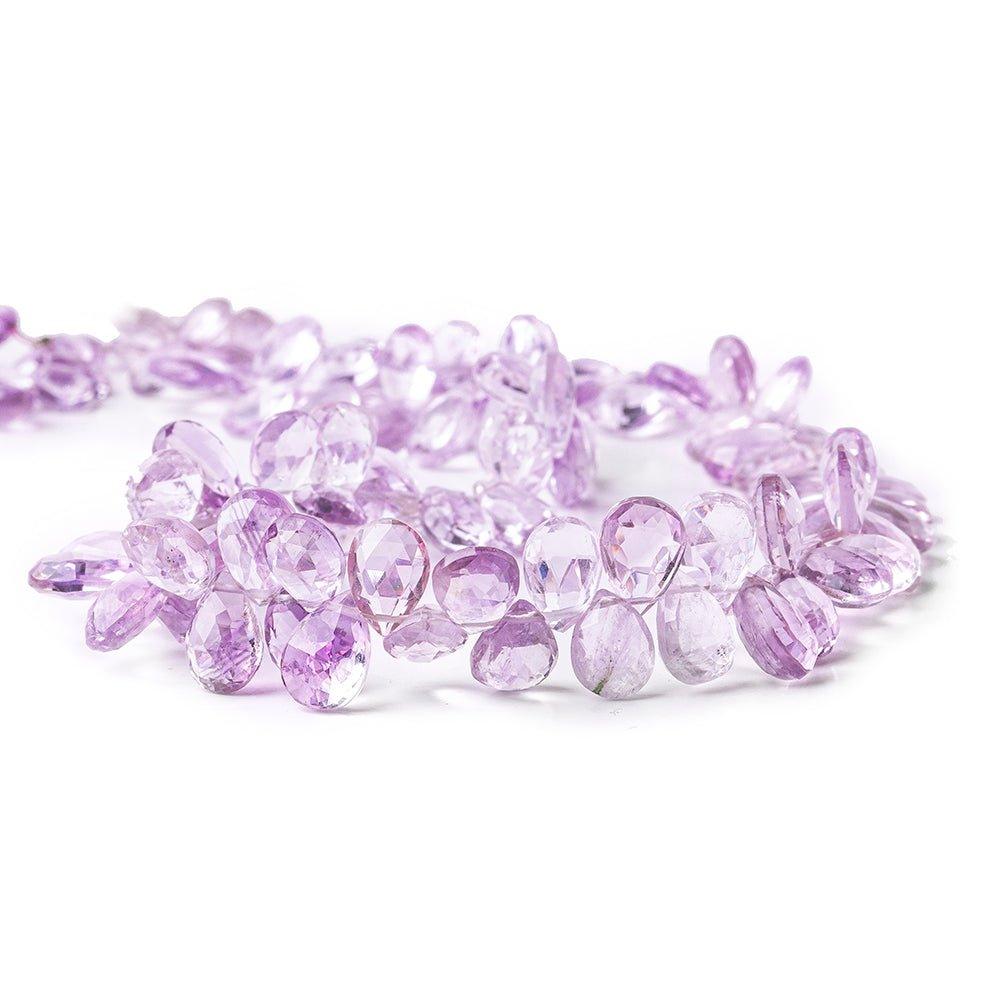 6x4.5mm-12x6.5mm Amethyst Faceted Pear Beads 13 inch 100 pieces - The Bead Traders