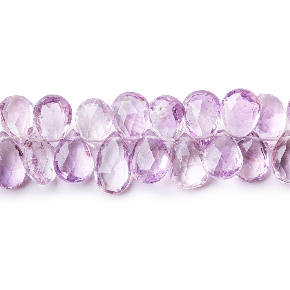 6x4.5mm-12x6.5mm Amethyst Faceted Pear Beads 13 inch 100 pieces - The Bead Traders