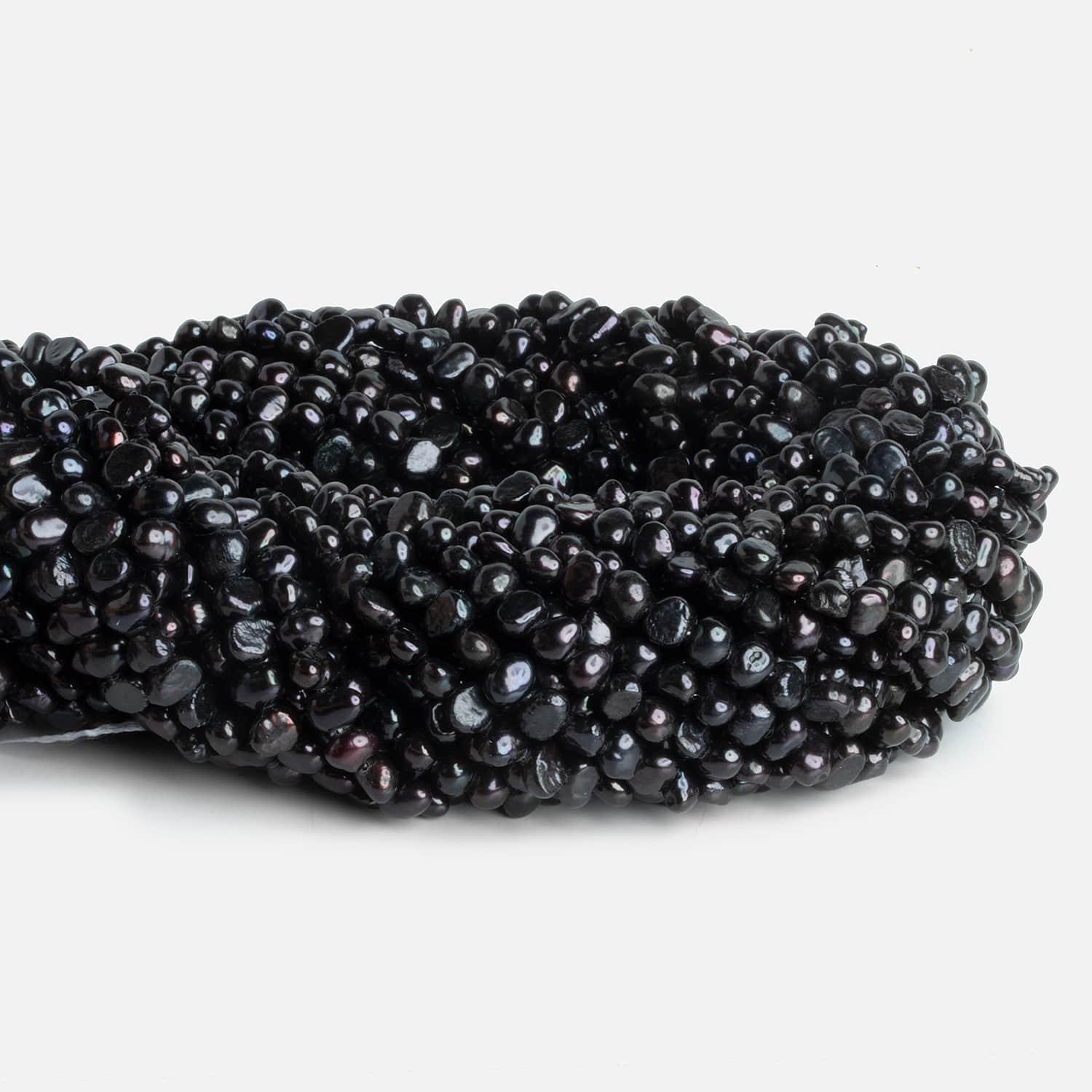 6x4.5mm Black Brown Baroque Pearls 15 inch 83 pieces - The Bead Traders