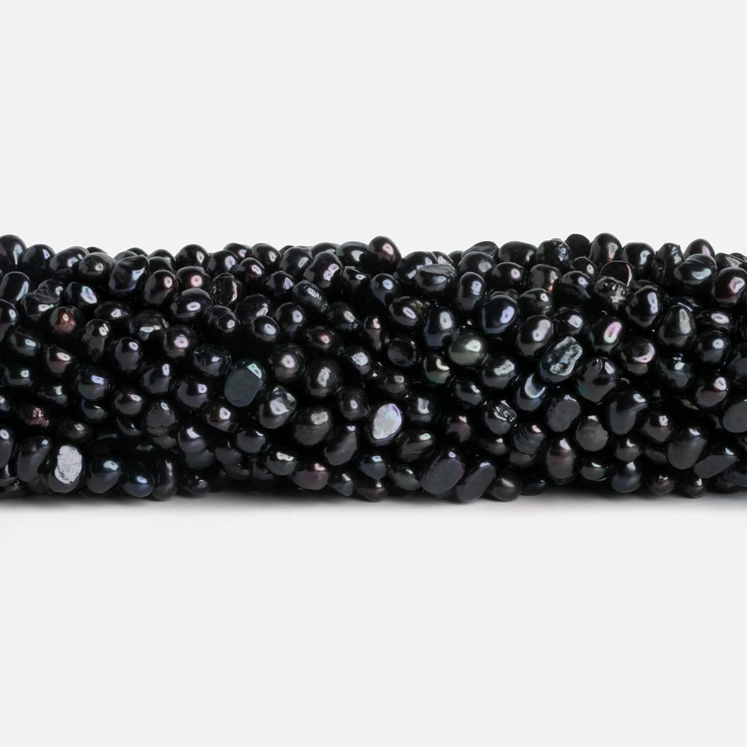 6x4.5mm Black Brown Baroque Pearls 15 inch 83 pieces - The Bead Traders