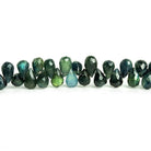 6x4mm-7x5mm Sapphire Faceted Teardrop Beads 9 inch 94 pieces - The Bead Traders
