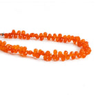 6x4mm Carnelian Teardrops 9 inch 95 beads - The Bead Traders