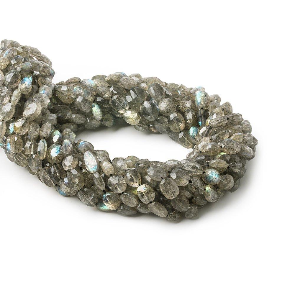 6x4mm Labradorite Faceted Oval Beads 14 inch 62 pieces - The Bead Traders